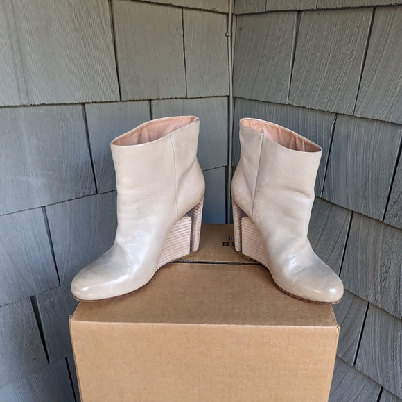 Maison Martin Margiela Cut-Out Wedge Boots Booties Wooden Stiletto Cut-out 38 - Picture 4 of 7